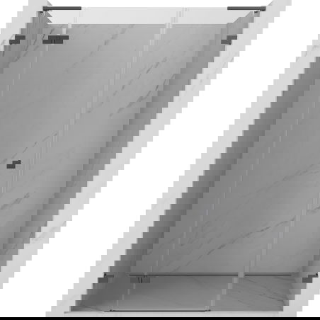 Mexen Lunar L Duschabtrennung schwenkbar links 155 cm, transparent, Gun Metal - 834SL-155-050-95-00-L