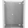 Mexen Lunar L porte de douche battantes droit 150 cm, transparent, blanc - 834SL-150-050-20-00-P