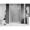 Mexen Lunar L right hinged shower door 155 cm, transparent, white - 834SL-155-050-20-00-P