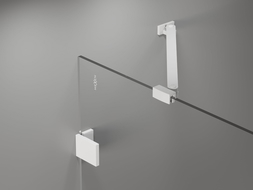 Mexen Lunar 2-panel left shower screen 90 x 150 cm, transparent, white - 897-090-100-20-00-L