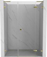 Mexen Lunar L staklena klizna vrata desna 130 cm, prozirna, zlatna - 834SL-130-050-50-00-P