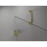 Mexen Lunar Badewannenfaltwand 2-flügelig links 100 x 150 cm, transparent, gold - 897-100-100-50-00-L