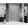 Mexen Lunar L porte de douche pivotante droite 140 cm, transparent, doré - 834SL-140-050-50-00-P
