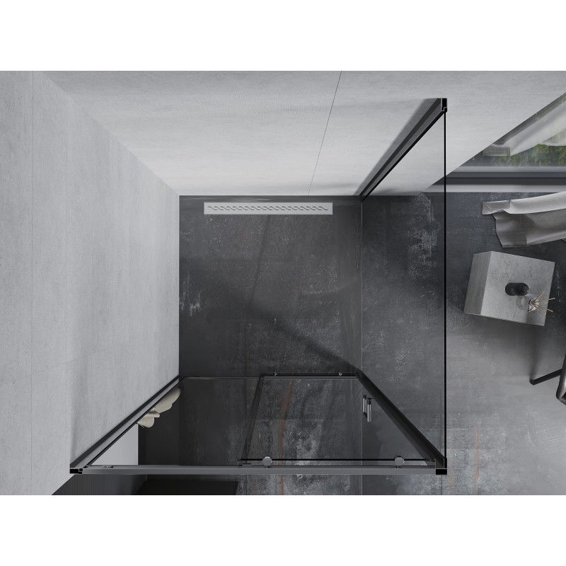 Mexen Apia cabine de duche de correr 100 x 100 cm, transparente, cromada - 840-100-100-01-00