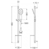 Mexen DQ73 Duschset mit verschiebbarem Stab, Chrom - 785734581-02