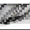 Mexen Lunar L Duschkabinentür, rechte aufklappbare 135 cm, transparent, gebürstetes Gold - 834SL-135-050-55-00-P