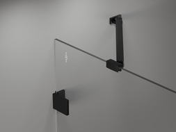 Mexen Lunar 2-wing left shower screen 80 x 150 cm, transparent, black - 897-080-100-70-00-L