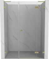 Mexen Lunar L porte de douche pivotante droite 150 cm, transparente, or brossé - 834SL-150-050-55-00-P
