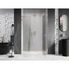 Mexen Lunar L right hinged shower door 155 cm, transparent, brushed gold - 834SL-155-050-55-00-P