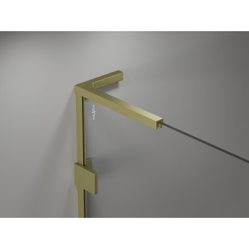 Mexen Lunar L porte de douche pivotante droite 160 cm, transparent, or brossé - 834SL-160-050-55-00-P