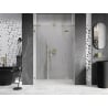 Mexen Lunar L 160 cm right-hinged shower door, transparent, brushed gold - 834SL-160-050-55-00-P
