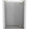 Mexen Lunar L drzwi prysznicowe uchylne prawe 160 cm, transparent, złote szczotkowane - 834SL-160-050-55-00-P