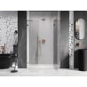 Mexen Lunar L porte de douche pivotante droite 135 cm, transparent, or rose - 834SL-135-050-60-00-P