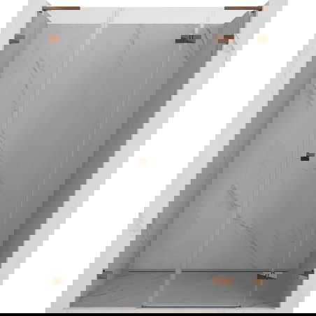 Mexen Lunar L tuš vrata z desnim odpiranjem 150 cm, prozorna, rožnato zlato - 834SL-150-050-60-00-P