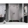 Mexen Lunar L right hinged shower door 160 cm, transparent, rose gold - 834SL-160-050-60-00-P