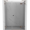 Mexen Lunar L porte de douche battante droite 160 cm, transparent, or rose - 834SL-160-050-60-00-P