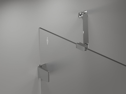 Mexen Lunar badwand 2-delig rechts 120 x 150 cm, transparant, chroom - 897-120-100-01-00-P