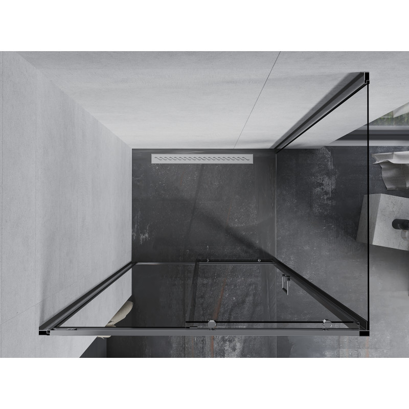 Mexen Apia drsna tuš kabina 130 x 70 cm, prosojna, krom - 840-130-070-01-00