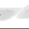 Mexen Sella brīvi stāvoša pie sienas rievota vanna 170 x 80 cm, baltā glancētā, pārplūde gun metal - 52711708000-95