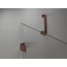 Paroi de douche Mexen Lunar 2 volets droit 110 x 150 cm, transparent, or rose - 897-110-100-60-00-P