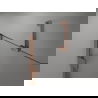 Mexen Lunar Duschabtrennung 2-flügelig rechts 80 x 150 cm, transparent, gebürstetes Kupfer - 897-080-100-65-00-P