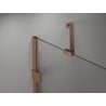 Paroi de baignoire Mexen Lunar 2 volets droite 90 x 150 cm, transparent, cuivre brossé - 897-090-100-65-00-P