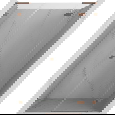 Mexen Lunar L Duschschwingtür rechts 145 cm, transparent, gebürstetes Kupfer - 834SL-145-050-65-00-P