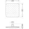 Mexen D-62 pomme de douche 20x20 cm, or rose - 79762-60
