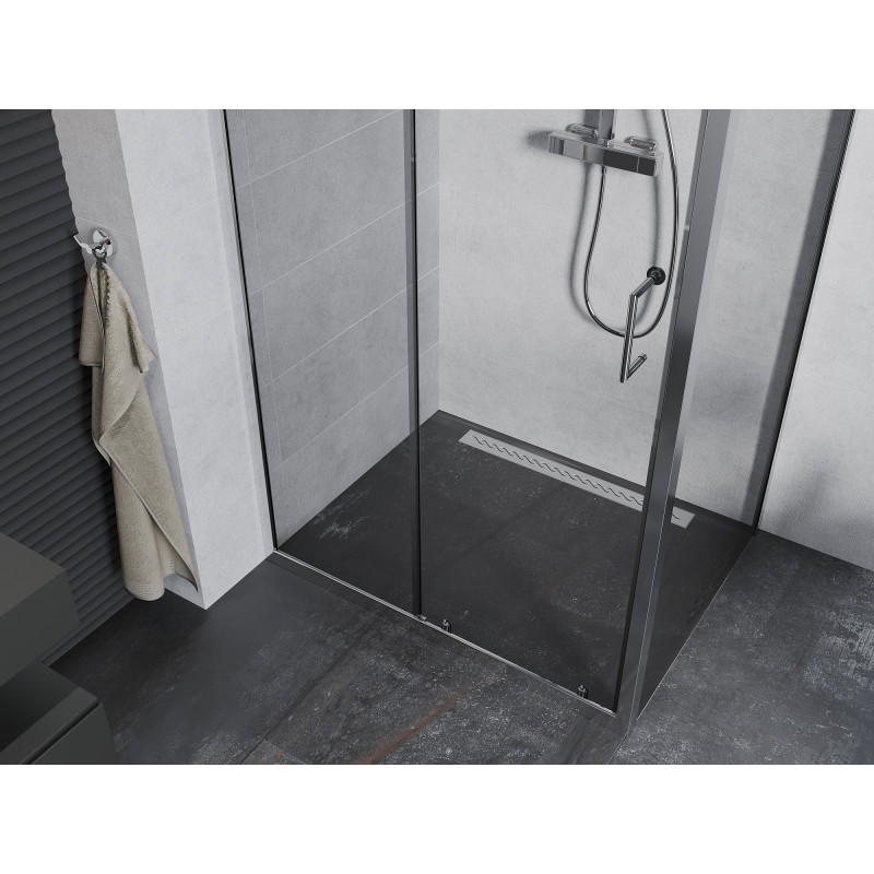 Mexen Apia klizna kabina za tuš s kliznim vratima 135 x 80 cm, prozirna, kromirana - 840-135-080-01-00