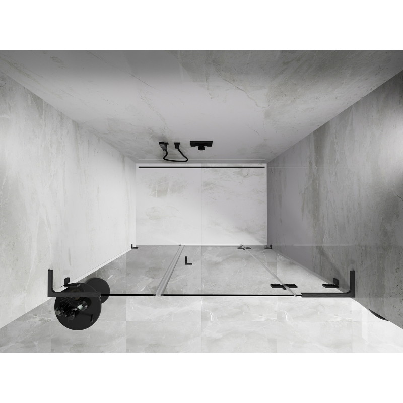 Mexen Lunar L drzwi prysznicowe uchylne prawe 125 cm, transparent, gun gray szczotkowany - 834SL-125-050-66-00-P