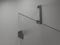 Mexen Lunar douchescherm 2-delig rechts 90 x 150 cm, transparant, geborsteld grijs - 897-090-100-66-00-P