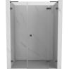 Mexen Lunar L porte de douche pivotante droite 160 cm, transparent, gris fusil brossé - 834SL-160-050-66-00-P