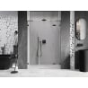 Mexen Lunar L porte de douche pivotante droite 160 cm, transparent, gris fusil brossé - 834SL-160-050-66-00-P