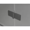 Mexen Lunar paroi de baignoire à 2 volets droite 140 x 150 cm, transparent, gun metal - 897-140-100-95-00-P
