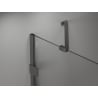 Mexen Lunar paroi de baignoire à 2 volets droite 140 x 150 cm, transparent, gun metal - 897-140-100-95-00-P