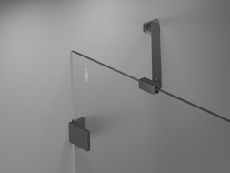 Mexen Lunar Badewannen-Faltwand 2-flügelig rechts 140 x 150 cm, transparent, Gun Metal - 897-140-100-95-00-P
