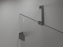 Mexen Lunar vouwdouchewand 2-delig rechts 140 x 150 cm, transparant, gun metal - 897-140-100-95-00-P