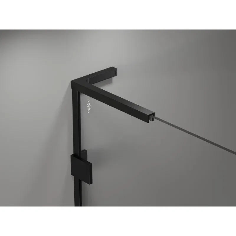 Mexen Lunar L Duschdrehtür Rechts 130 cm, transparent, schwarz - 834SL-130-050-70-00-P