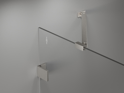 Mexen Lunar kahetaktiline dušinurk, parem 130 x 150 cm, läbipaistev, harjatud nikkel - 897-130-100-97-00-P