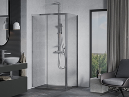 Mexen Apia cabine de douche coulissante 140 x 100 cm, transparent, chrome - 840-140-100-01-00