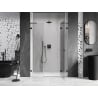 Mexen Lunar L right-hinged shower doors 150 cm, transparent, black - 834SL-150-050-70-00-P