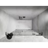 Porte de douche battante droite Mexen Lunar L 155 cm, transparent, noir - 834SL-155-050-70-00-P