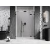 Mexen Lunar L drzwi prysznicowe uchylne prawe 160 cm, transparent, czarne - 834SL-160-050-70-00-P