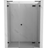 Mexen Lunar L Duschwand rechte aufklappbare Tür 160 cm, transparent, schwarz - 834SL-160-050-70-00-P