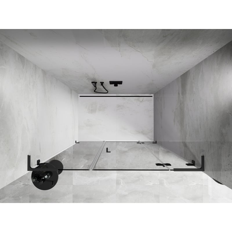 Mexen Lunar L drzwi prysznicowe uchylne prawe 120 cm, transparent, gun metal - 834SL-120-050-95-00-P