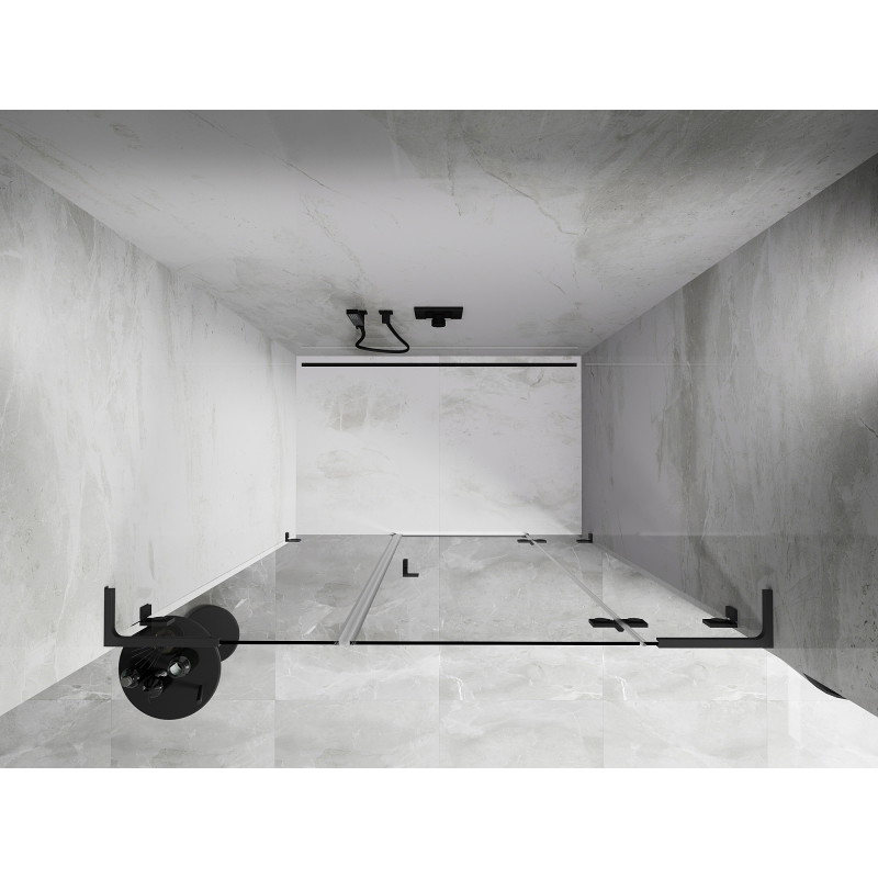Mexen Lunar L drzwi prysznicowe uchylne prawe 125 cm, transparent, gun metal - 834SL-125-050-95-00-P