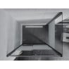 Mexen Apia libisev dušinurk 135 x 80 cm, valged triibud, kroom - 840-135-080-01-20