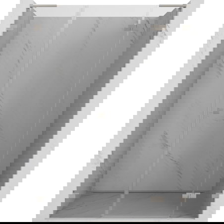 Mexen Lunar L desna dvokrilna tuš vrata 135 cm, prozorna, brušen nikelj - 834SL-135-050-97-00-P