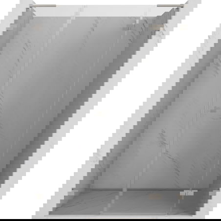 Mexen Lunar L draaideur douche rechts 135 cm, transparant, geborsteld nikkel - 834SL-135-050-97-00-P