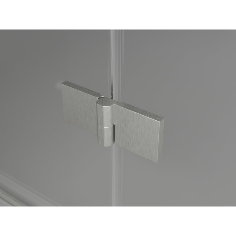 Mexen Lunar L desna vrata za prho 140 cm, prozorna, brušeni nikelj - 834SL-140-050-97-00-P